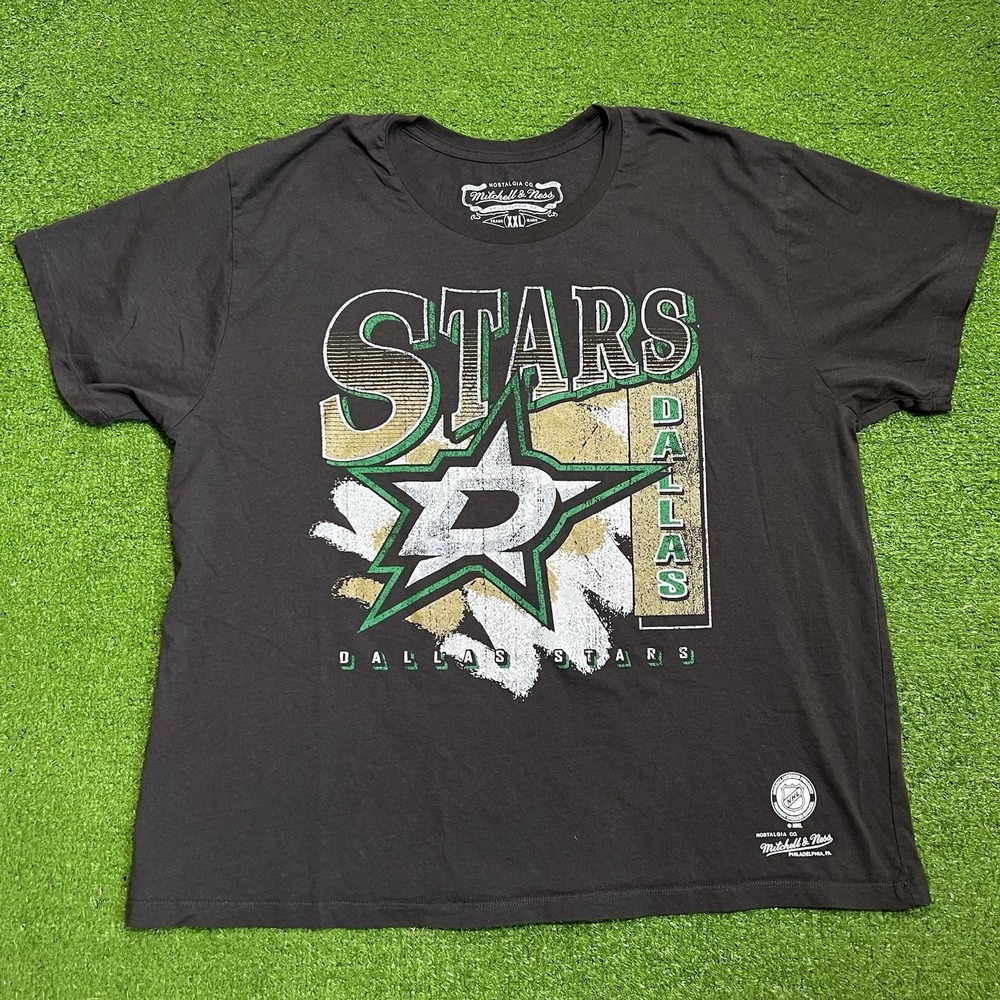 Retro Dallas Stars Shirt 2XL Cropped Y2K Baggy Fit Mitchell Ness